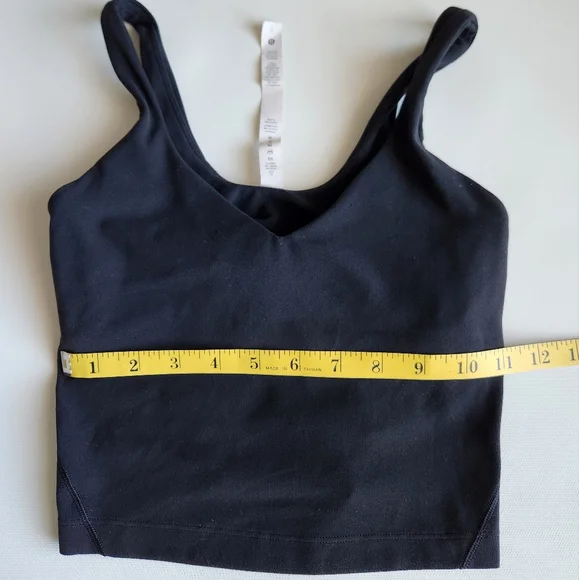 LULULEMON Women’s Align Tank Top Black Size: 2 Cropped Sports Bra No Pads - Picture 5 of 10